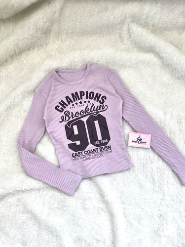 استین بلند یاسی طرح نوشته