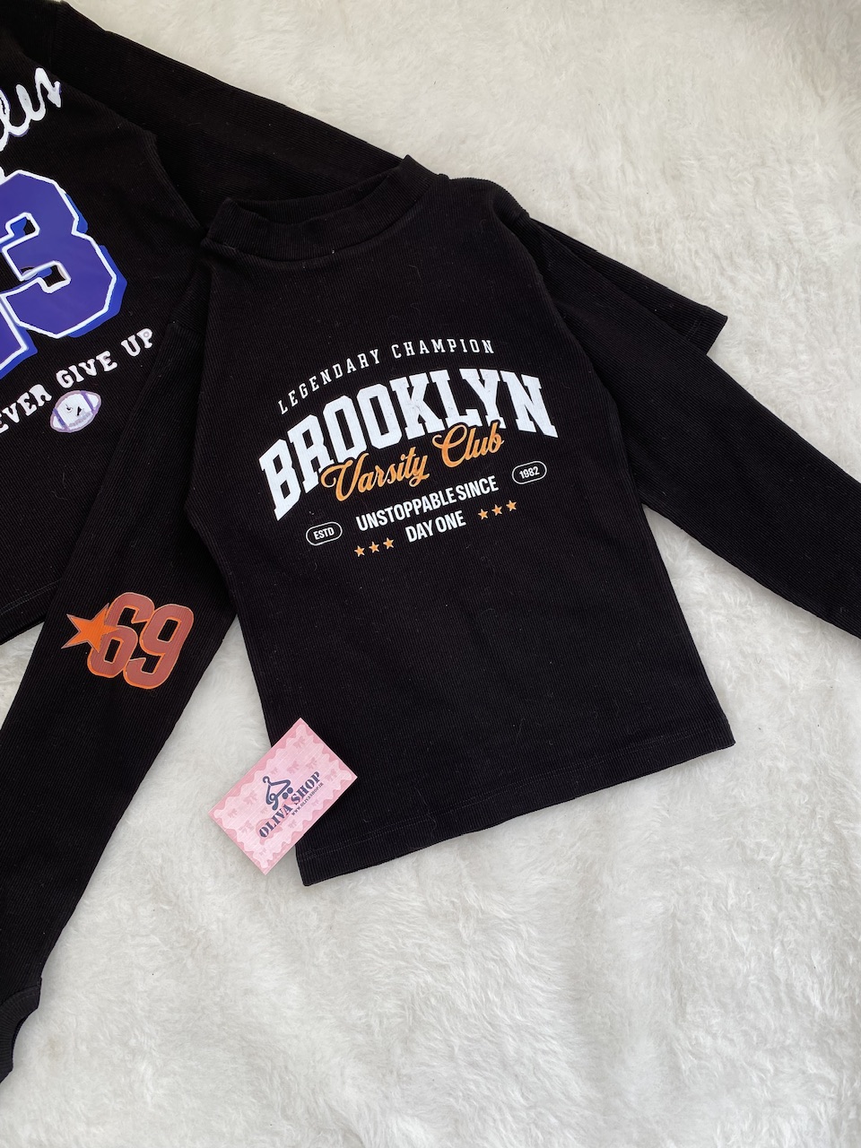 استین بلند مشکی brooklyn