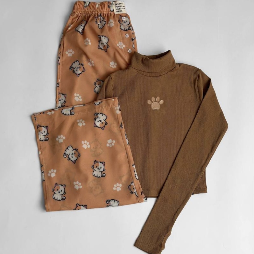 ست بلوز شلوار گربه پنجه