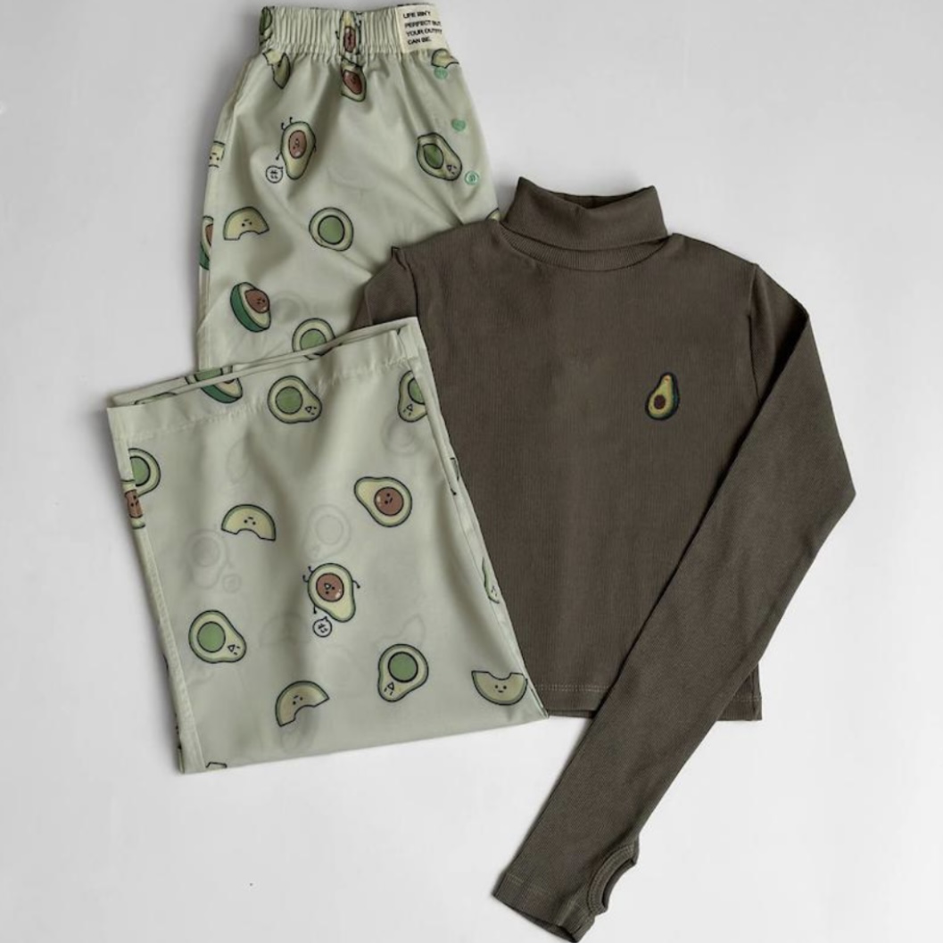 ست بلوز شلوار آواکادو