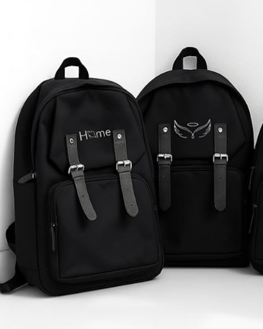 کوله کلاسیک طرح home مشکی