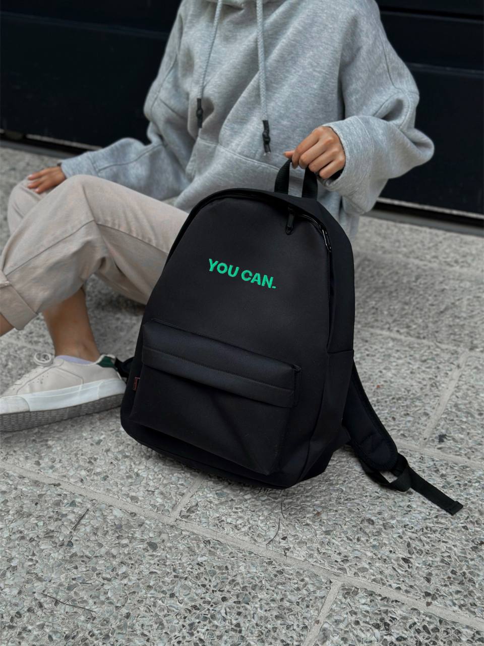 کوله بیسیک طرح you can مشکی